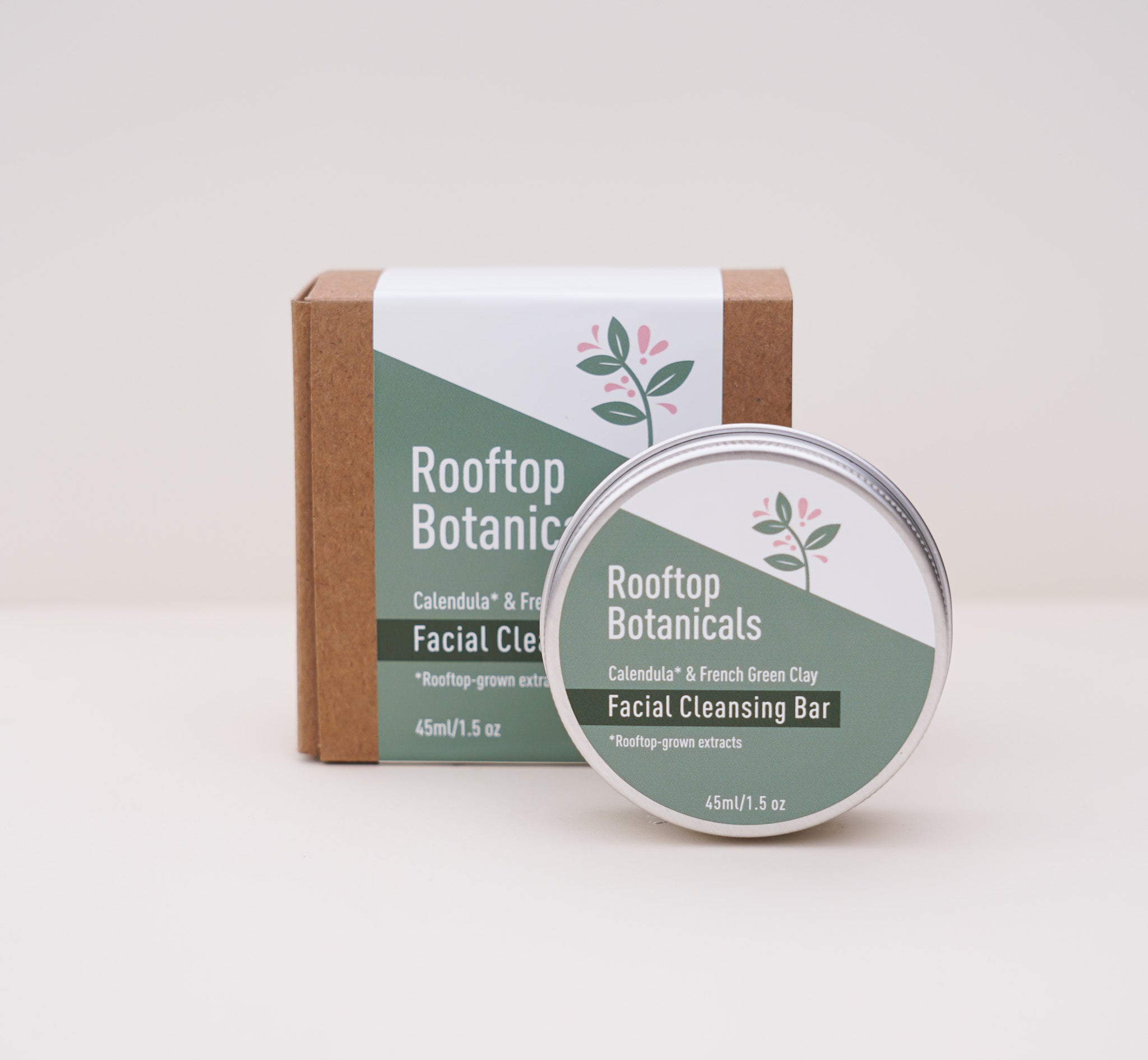 Rooftop Botanicals Calendula & French Green Clay Cleansing Bar